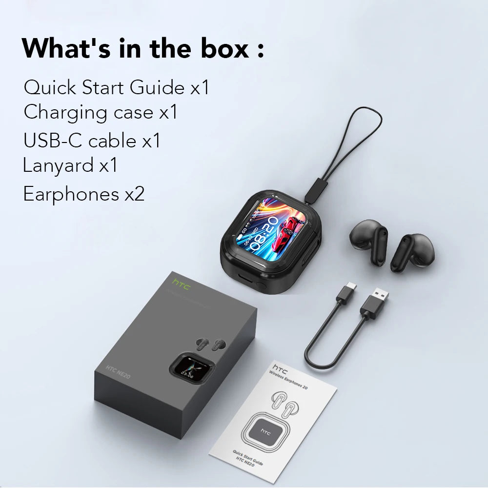 HTC NE20 Bluetooth 6.0 Wireless Translator Earphones – Waterproof IPX4 with Long Battery Life