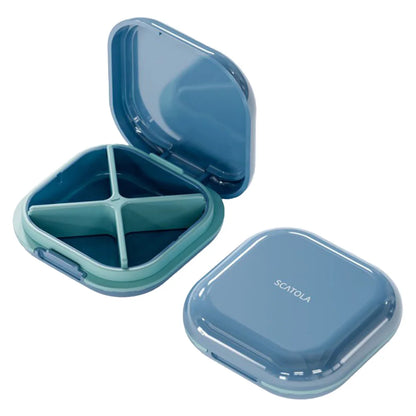 4-Grid Portable Pill Case – Moisture-Proof Medicine Organizer Box, Compact Travel Pill Storage Container for Outdoor & Daily Use