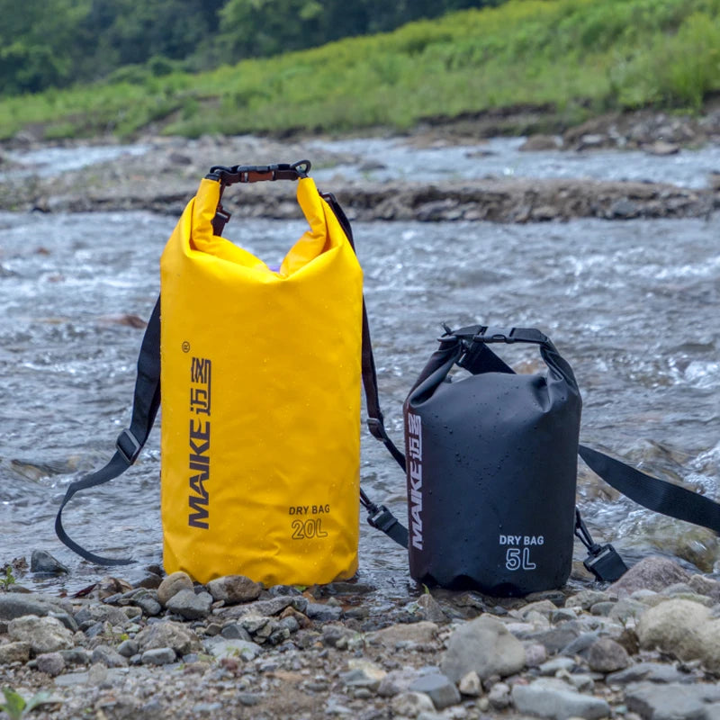 Waterproof Dry Bag Backpack - 5L/10L/15L Outdoor Storage Bag for Swimming, Rafting, Kayaking & Trekking