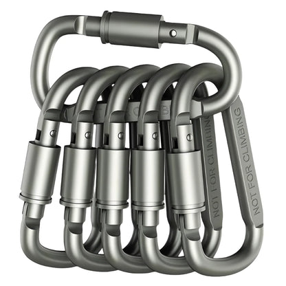 2-6PCS Aluminum Carabiner Set - Tactical EDC Keychain Clips for Camping, Hiking, Survival & Outdoor Gear