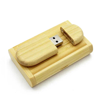 JASTER Wooden Bamboo USB Flash Drive 2.0 – 4GB/8GB/16GB/32GB/64GB/128GB Memory Stick Custom Logo Pendrive for Wedding Gifts & Personal Use