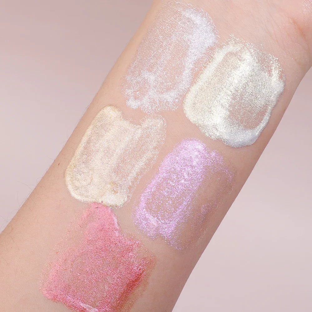 Liquid Highlighter Makeup – Pearlescent Face & Body Contour Glow, Brightening Bronzer Shimmer Illuminator Cosmetics