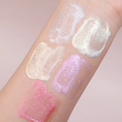Liquid Highlighter Makeup – Pearlescent Face & Body Contour Glow, Brightening Bronzer Shimmer Illuminator Cosmetics