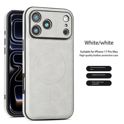Luxury Magnetic Leather Case - Shockproof MagSafe Compatible Cover for iPhone 12, 13, 14, 15, 16 & 17 Series