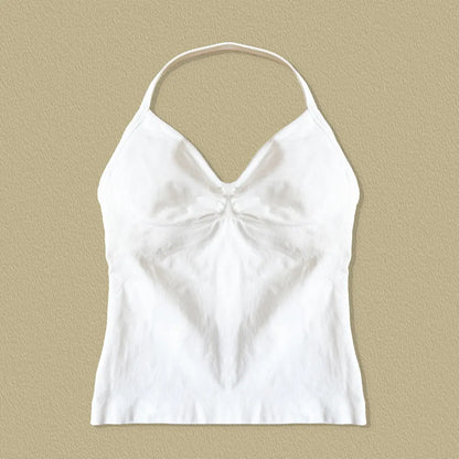 Women’s Longline Strappy Sports Yoga Vest Open Back Gym Tank Top Halter Running Fitness Bra Workout Top NCLAGEN Impact Style
