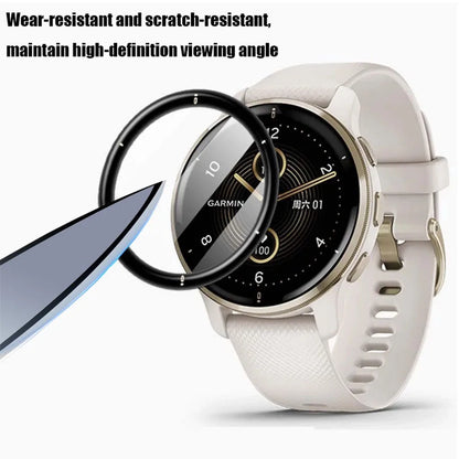 3D Curved Screen Protector Film – Clear TPU Full Cover for Garmin Venu 2 Plus, Venu 2S, Vivoactive 4/4S