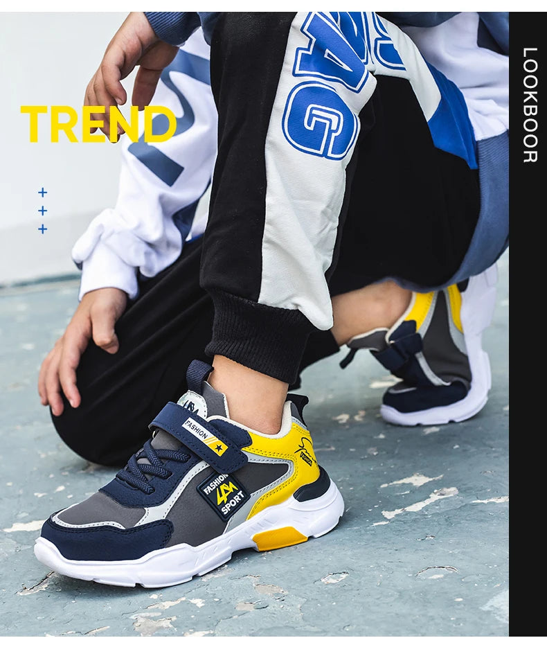 Four Seasons Kids Sports Shoes — Boys' Lightweight Running & Leisure Sneakers, Breathable Outdoor Casual Shoes