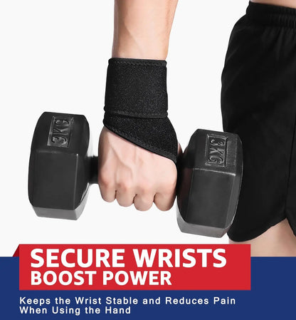 Wrist Wraps for Carpal Tunnel Relief - Adjustable Wrist Support & Thumb Brace for Joint Pain Protection in Sports