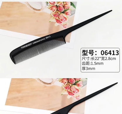 Professional Stainless Steel Hair Tail Comb – Fine Teeth Salon Styling Comb, Spiked Hair Care Tool for Barbers