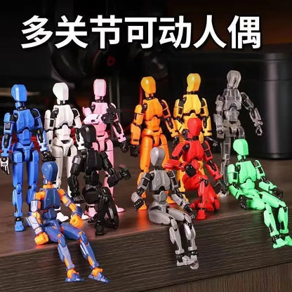 DIY Luminous T13 Multi-Joint Shapeshift Robot & Dog – 3D Printed Movable Mannequin Action Figures for Kids & Gifts