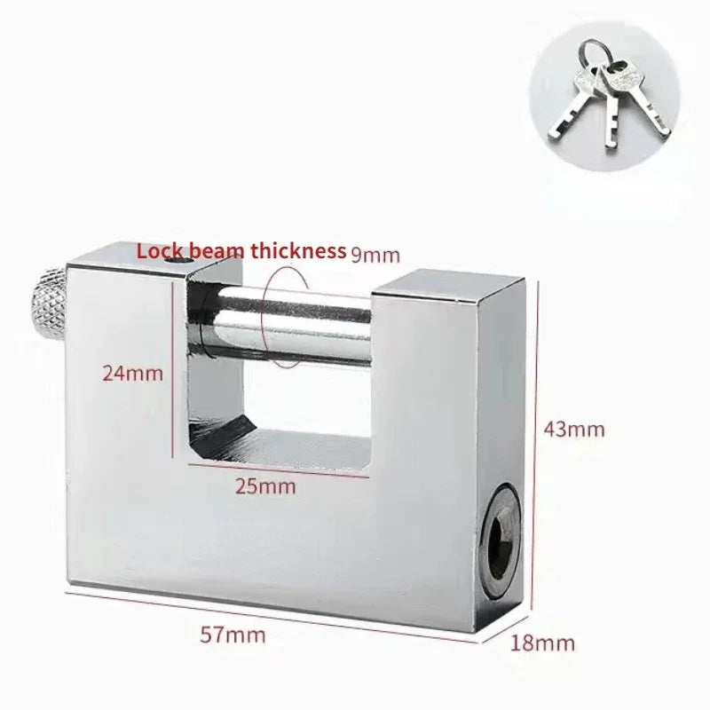 Multifunctional Keyed Padlock – Waterproof, Anti-Rust, Anti-Theft Door & Window Lock with 3 Keys