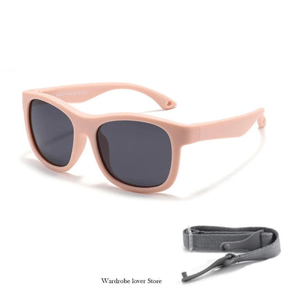 2025 Polarized Kids Sunglasses – UV400 Infant & Toddler Shades with Soft Frame and Safety Cord for Ages 1–3