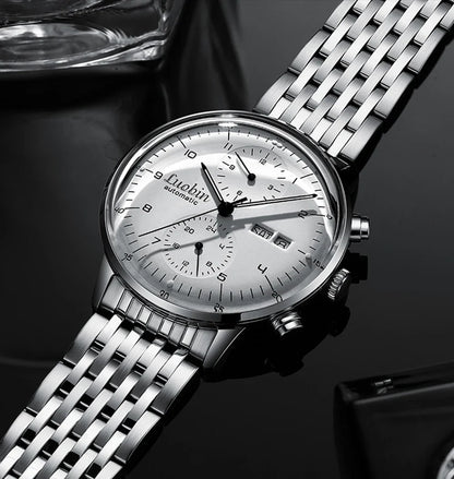 Men’s Fashion Mechanical Watch — 2023 Business Automatic Stainless Steel Luminous Designer Wristwatch