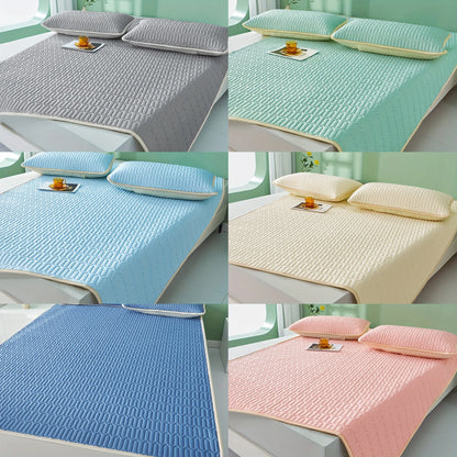 Cool Ice Fabric Mattress Cover - Washable Summer Bedspread with Elastic Four-Corner Fit