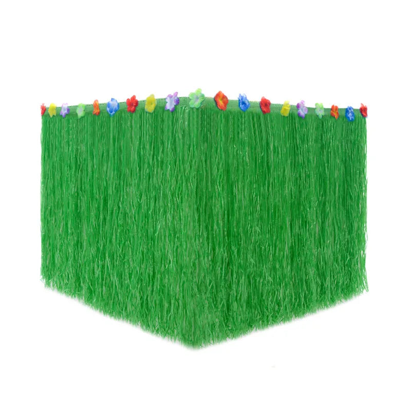 Vibrant Tropical Hawaiian Table Skirt - Reusable Luau Party & Summer Event Decor