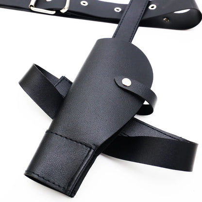 Ancient Tombs Lara Gun Holster Belt – Women’s Western Denim Cosplay Belt for Role-Playing & Costume Guns Holder