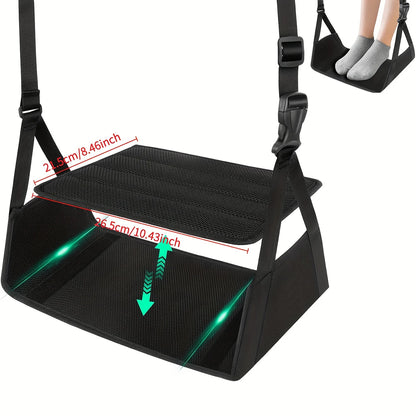 Travel Rest Hammock - Portable Footrest for Office, Train & Airplane Seats