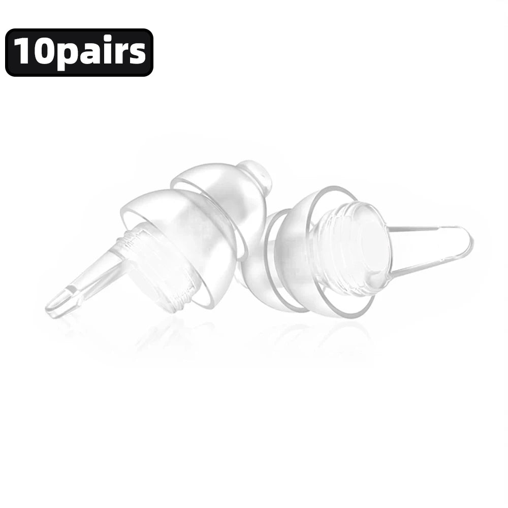 HUAK High Fidelity Silicone Ear Plugs - Reusable Noise Reduction for Sleep, Study, Work, Music, Motorcycle & Swimming