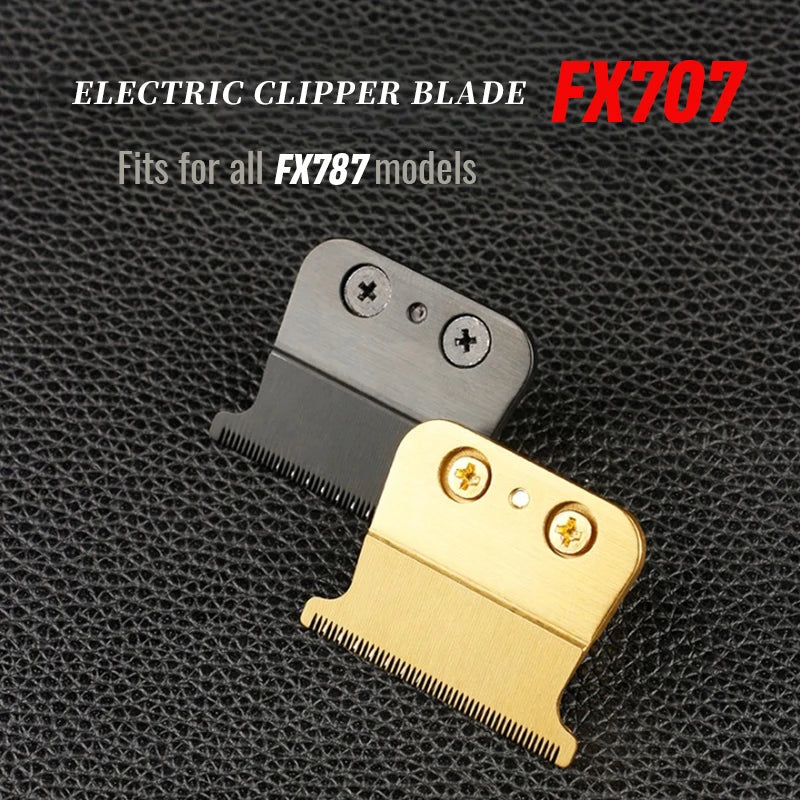 Barbershop FX707 Gold Metal T-Blade – Professional Replacement Blade for Babyliss FX787, FX726, FX787Z Hair Trimmers