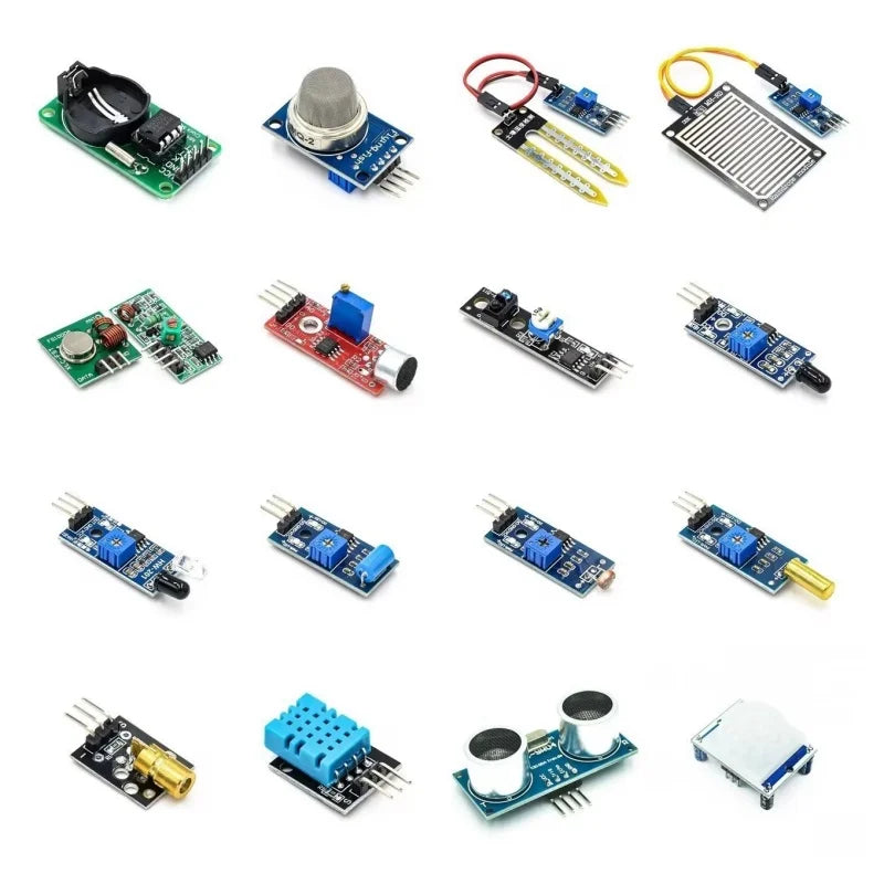 45-in-1 Sensor Module Starter Kit - 16 Types of Electronic Sensors for Arduino UNO R3, MEGA2560, and Raspberry Pi DIY Projects