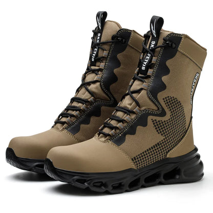 Men's Steel Toe Work Sneakers - Safety Shoes, Puncture-Proof Boots, Indestructible Lightweight Footwear for Security