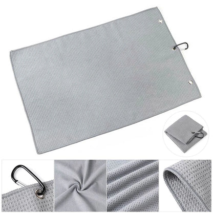 Microfiber Golf Ball Towel - 8 Colors Cleaning Towel with Carabiner Hook for Golf Clubs and Accessories
