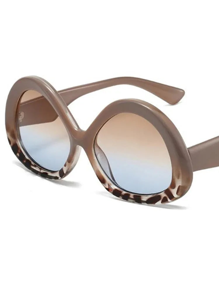 Oversized Penguin Frame Sunglasses - Fashion Anti-UV Patchwork Eyewear for Women, Unique Personality Style