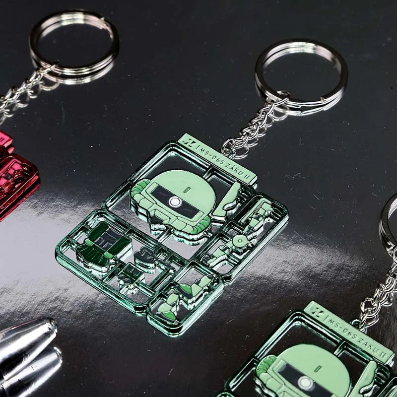 GUNDAM Metal Keychain - Glow-in-the-Dark Anime Pendant for Backpacks and Kids' Gifts