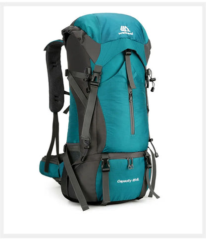 70L Nylon Camping Backpack with Rain Cover — Outdoor Hiking, Mountaineering & Travel Daypack for Men