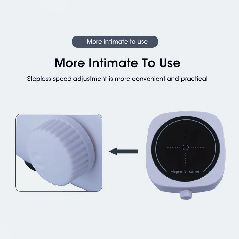 Portable 1L Magnetic Stirrer 4000RPM — Mini Lab & Kitchen Liquid Mixer/Stirring Plate