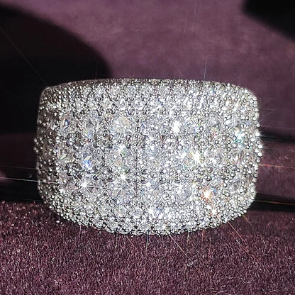 925 Sterling Silver Eternity Band Ring - CZ Diamond Promise Engagement Wedding Jewelry for Women & Men