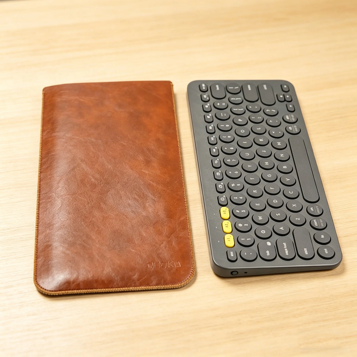 Ultra-Thin PU Leather Keyboard Sleeve - Slim Protective Pouch for Magic Keyboard 2nd/3rd Gen & Logitech K380