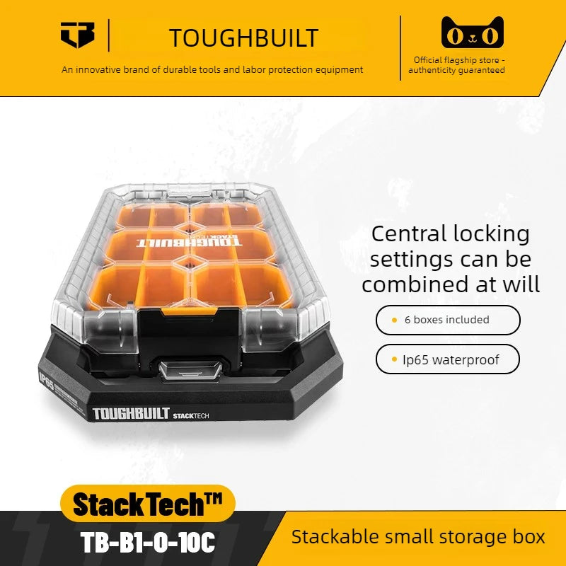 TOUGHBUILT All-in-One Tool Box - Waterproof Stackable Rolling Storage Case for Electricians, Camping & Vehicle Repair