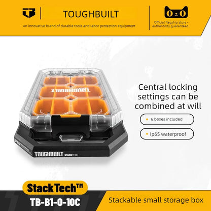 TOUGHBUILT All-in-One Tool Box - Waterproof Stackable Rolling Storage Case for Electricians, Camping & Vehicle Repair