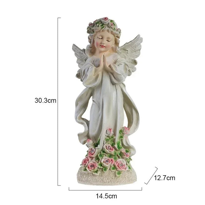 Waterproof Solar Flower Fairy Night Light – Angel Girl Statue for Outdoor Garden & Courtyard, Home Decoration Sculpture