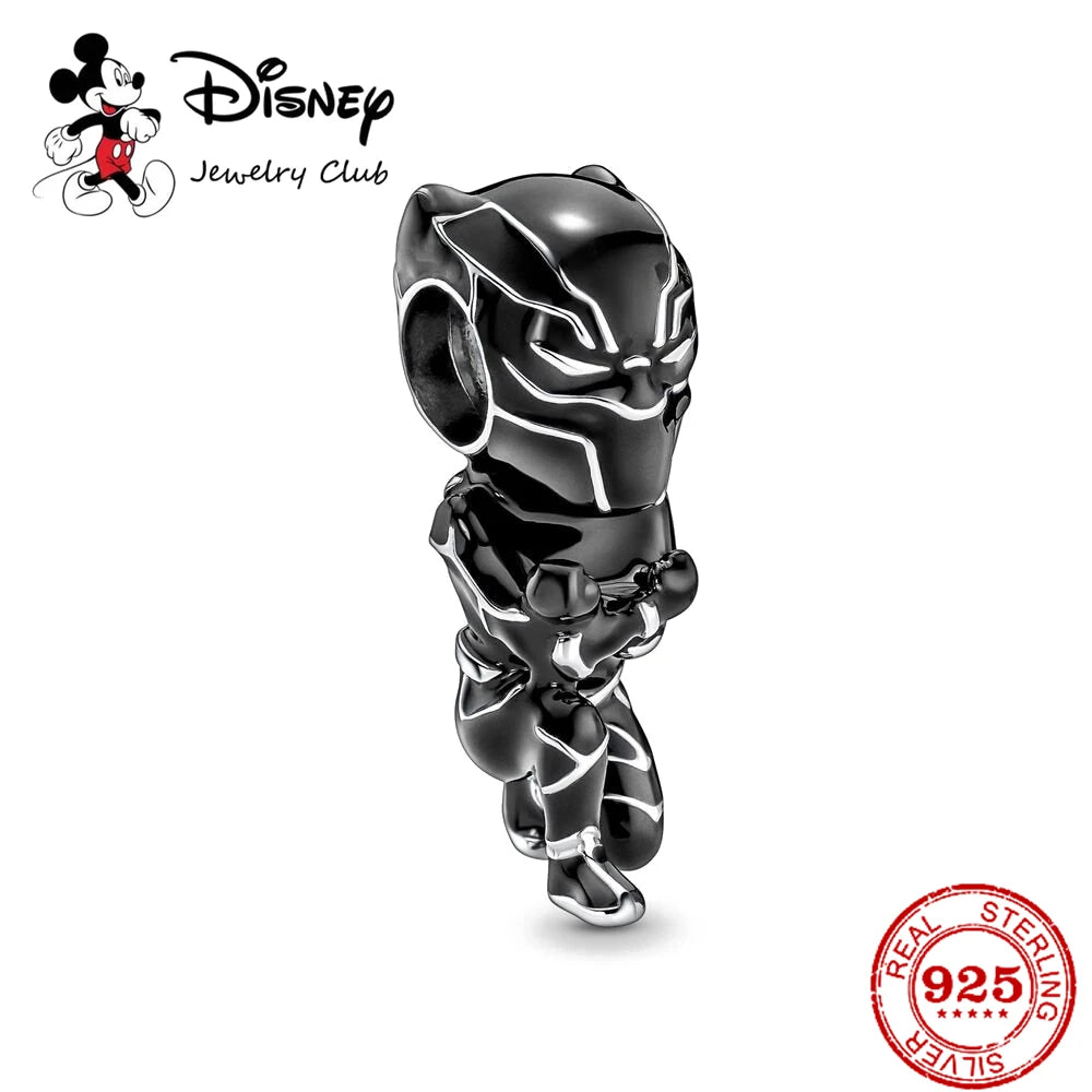 New 925 Sterling Silver Mickey Minnie Vinnie Charm – Beaded Fit for Original Pendant Bracelet, DIY Ladies Jewelry