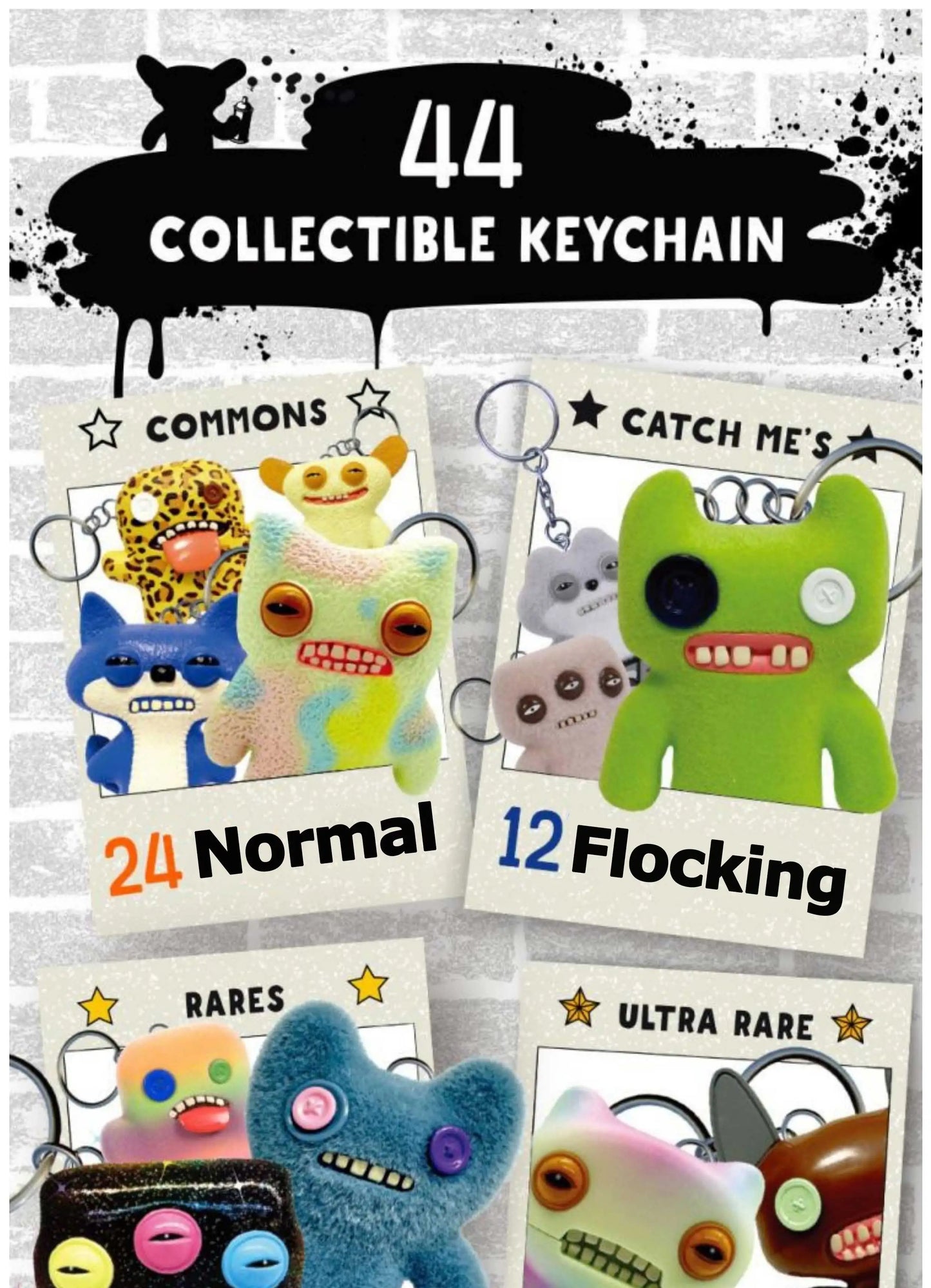 Original Fuggler Blind Bag Collectible Keyring — 6.5cm Funny Ugly Monster PVC Mini Figure