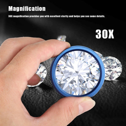 40X30 Loupe Magnifier – Pocket Jewelry Repair Magnifying Glass for Jewelers