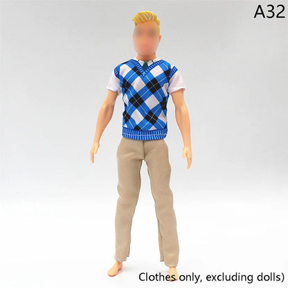 30cm Doll Clothing Set — Men’s Multi-Style Sports Outfit for Boyfriend Dolls