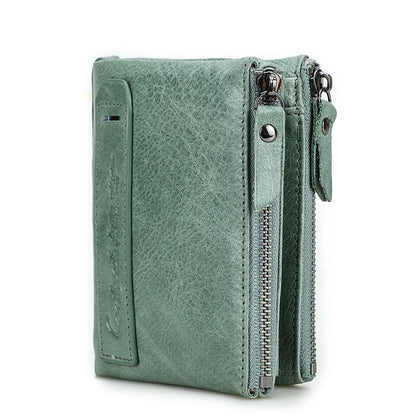 CONTACT'S Genuine Leather Short Wallet for Women — Luxury Designer Card & Coin Holder, Mini Money Clip Wallet with Free Shipping