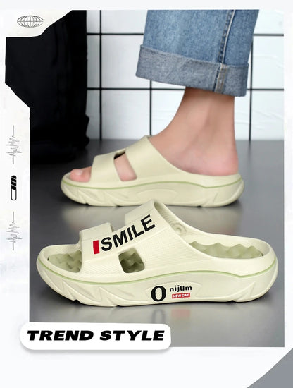 Summer Men’s Massage Slippers – Indoor Outdoor Soft Slides, Beach Sandals & Casual Flip-Flops