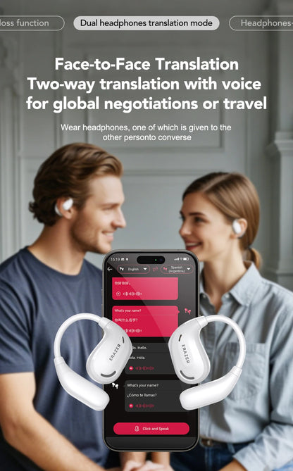 ERAZER XT66PRO Bluetooth Earphones – ASMR Headsets, DIY App, AI Translator, Wireless Earbuds with 13-Hour Battery Life & Display