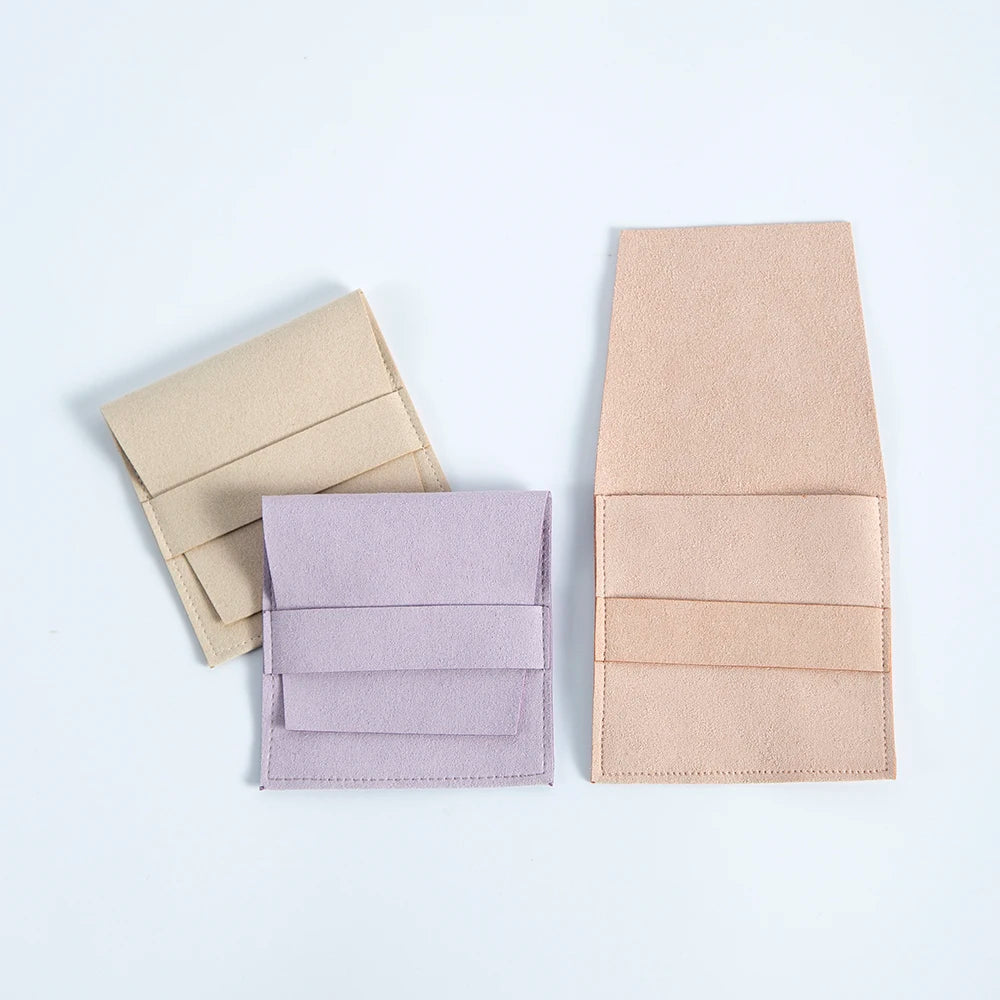 10Pcs Microfiber Jewelry Pouches 6.2x6.2cm & 8x8cm – Rings, Earrings, Pendants, Bracelets Gift Bags for Wedding Favors