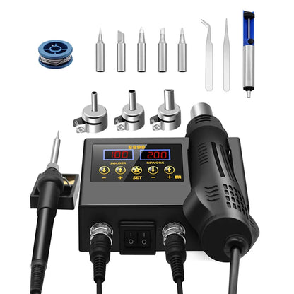 8898 Soldering Station Portable Digital Hot Air Gun, BGA Rework Solder Station, Heat Gun & Desoldering Tool, VS 8586D