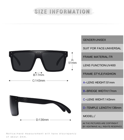 NEW Luxury Brand Mirrored Polarized Sunglasses — Men’s Sport Goggles with UV400 Protection & Case