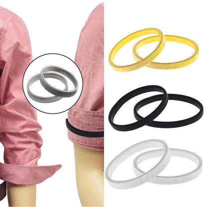 Adjustable Elastic Armband Sleeve Holders - One Pair for Women and Men - Fashionable Arm Cuffs Bands for Party, Wedding, and Clothing Accessories