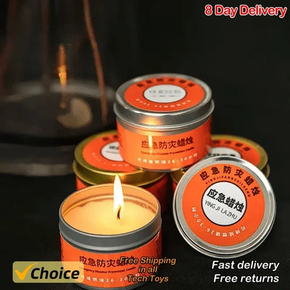 Emergency Disaster Prevention Lighting – Waterproof, Windproof, Odorless Candle Lights for Household & Outdoor Power Outages