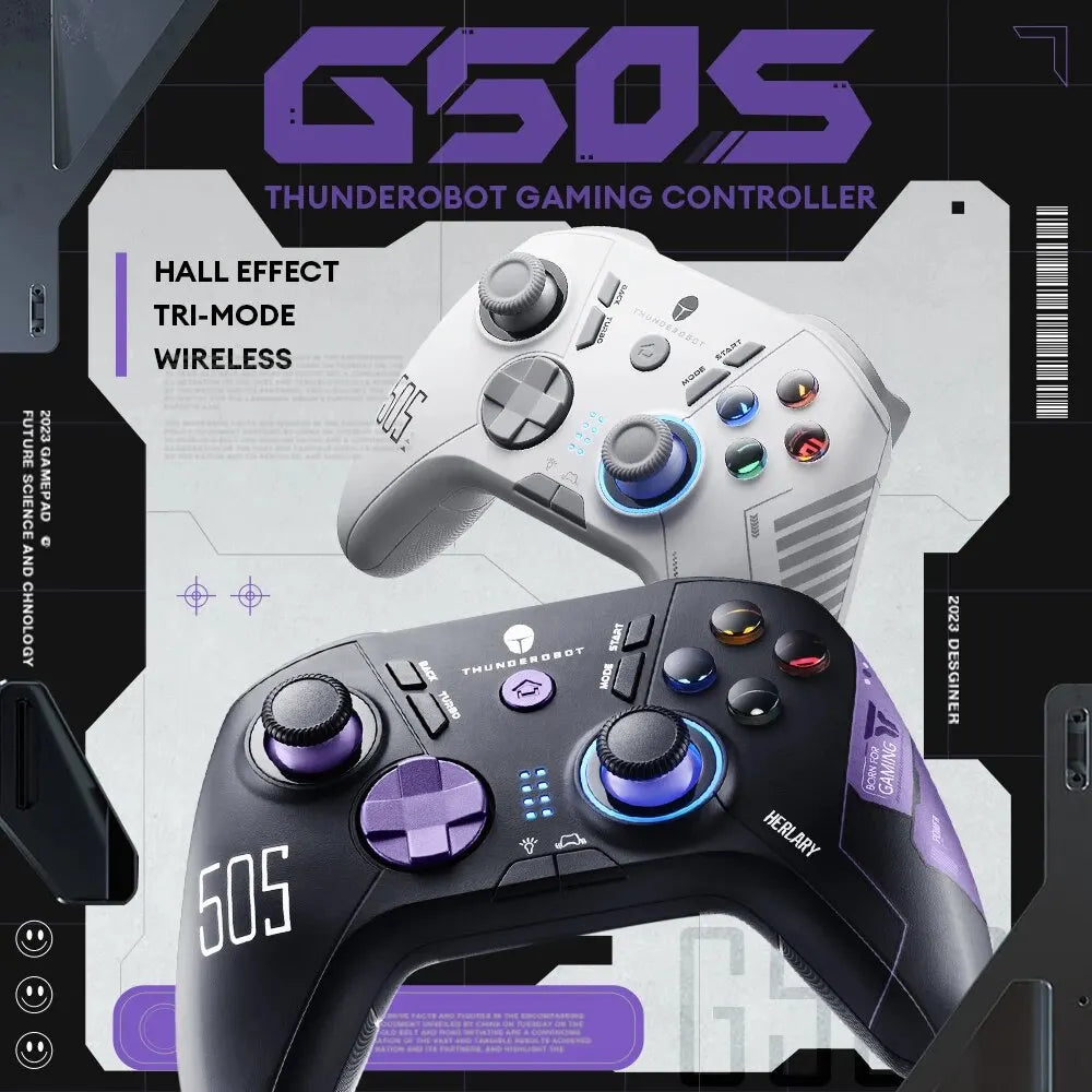 THUNDEROBOT G50S Wireless Gaming Controller – Hall Effect Joystick, 1000Hz, for Switch, PC, Android & iOS