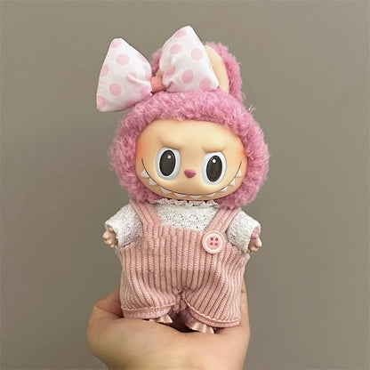 Labubu V1 V2 15/17cm Doll Clothing Set — Fashion Hoodie & Pants Korean Idol Style DIY Accessories Gift
