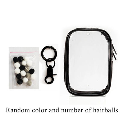 Transparent Jewelry Organizer Box – Plastic Storage Pouch with Keychain, Dustproof Case, Cute Doll Bag for Accessories